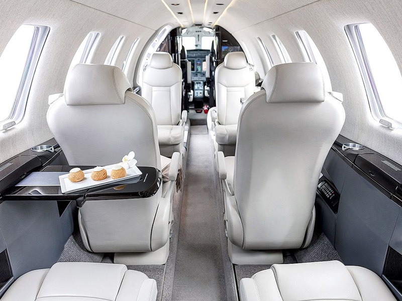Citation CJ4 charter private jet cabin interior photo 1 of 5