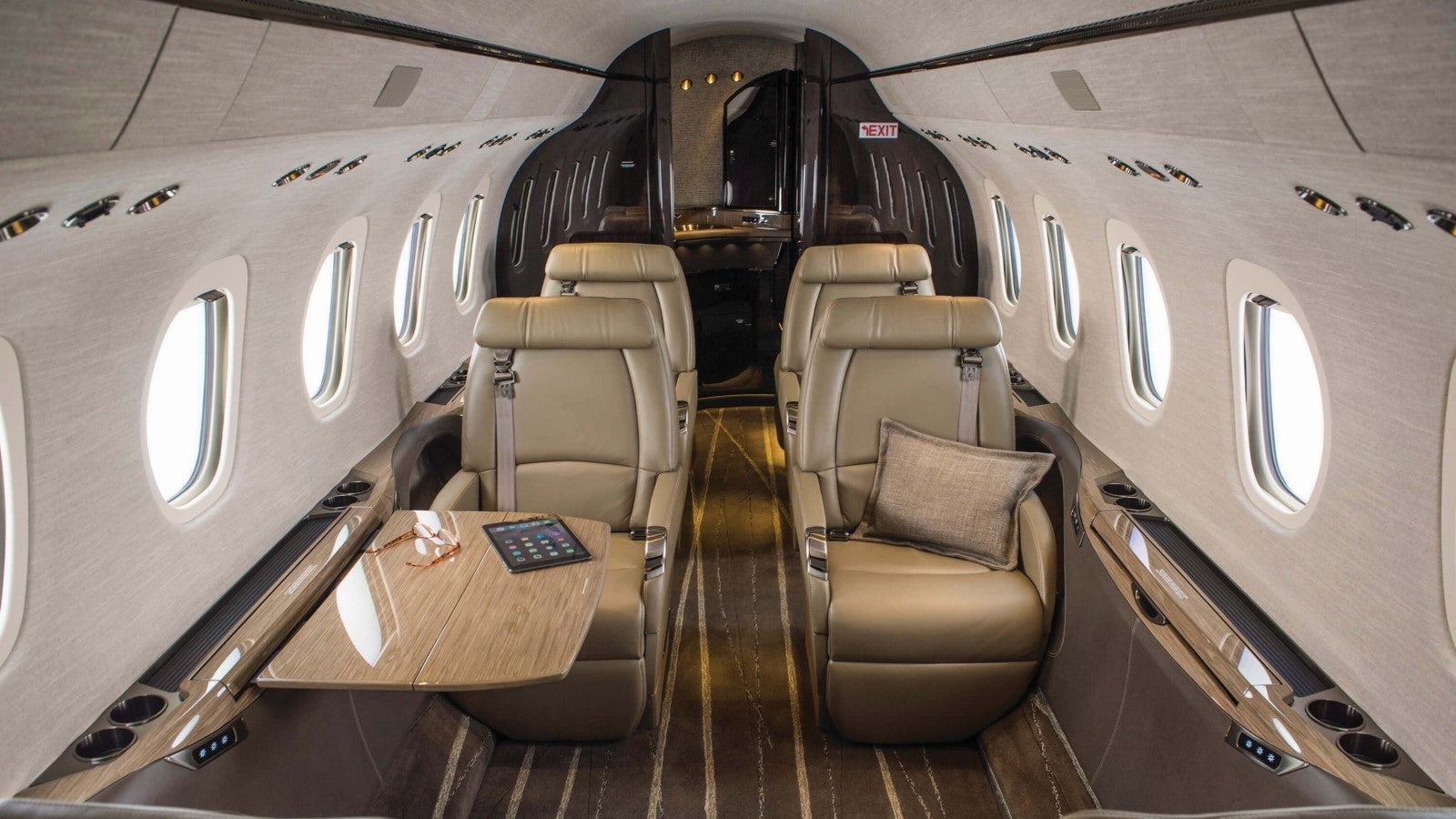 Citation Latitude charter private jet cabin interior thumbnail 2