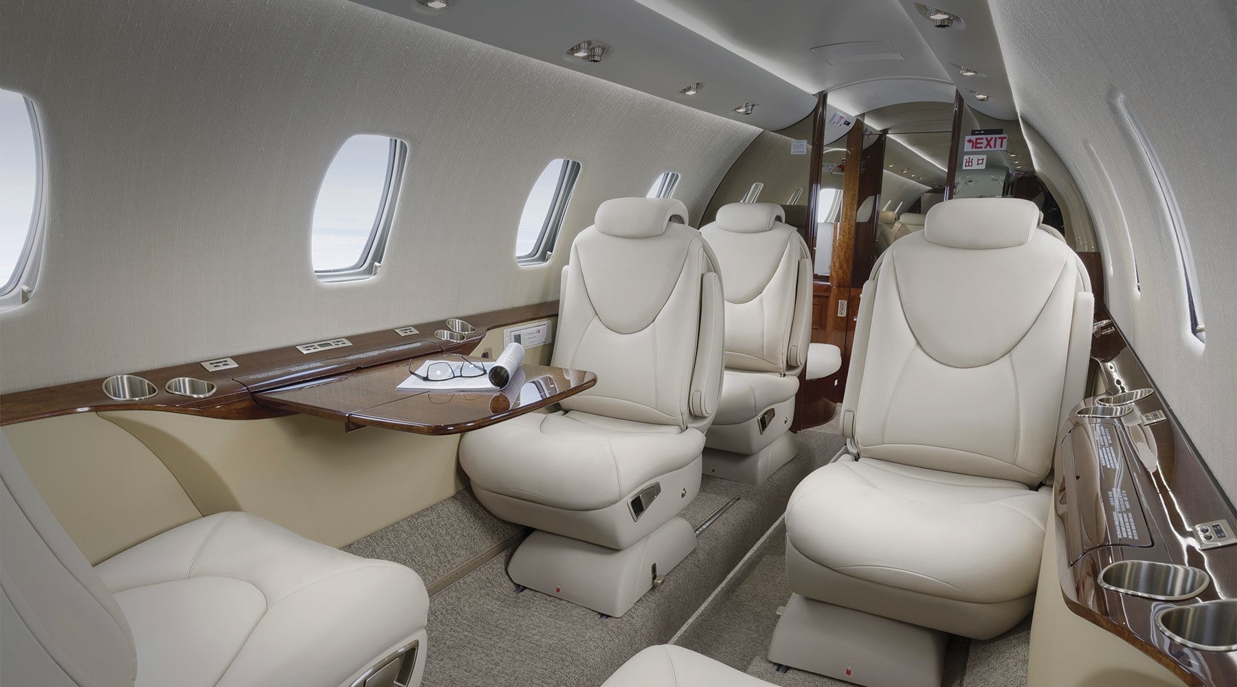 Citation XLS+ charter private jet cabin interior thumbnail 2