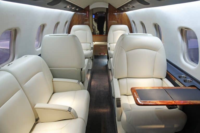 Learjet 60 charter private jet cabin interior thumbnail 2