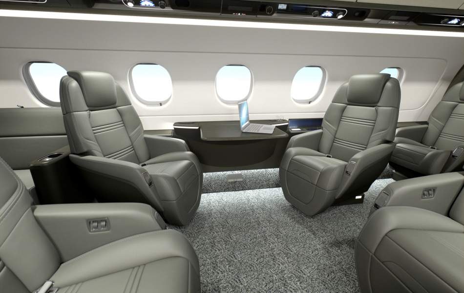 Praetor 500 charter private jet cabin interior thumbnail 2